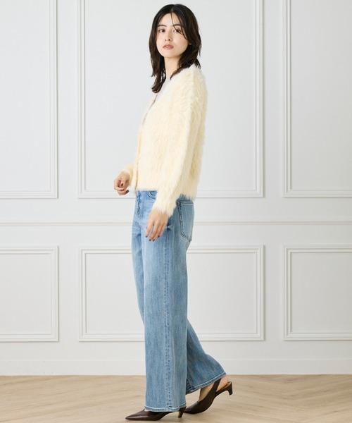 INED(イネド)の「Vネックファーカーディガン《YVON》(カーディガン/ボレロ・レディース・アイボリー・9号)」の12枚目の写真