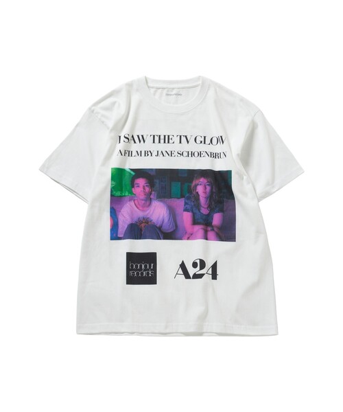 bonjour records（ボンジュールレコーズ）の「A24 for bonjour records 『I Saw The TV Glow』Exclusive T-shirt（Tシャツ/カットソー・レディース・ブラック/ホワイト/ホワイト系その他/ホワイト系その他2・L/M/XL）」の2枚目の写真