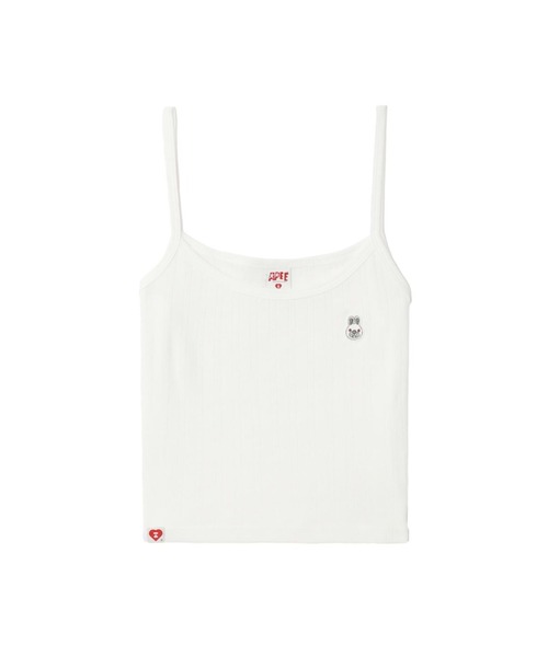 A BATHING APE（アベイシングエイプ）の「BABY DOPPY BADGE POINTELLE CAMISOLE（キャミソール・レディース・ブラック/アイボリー・X-SMALL/SMALL）」の2枚目の写真
