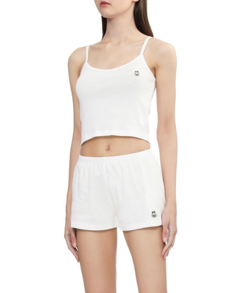 A BATHING APE（アベイシングエイプ）の「BABY DOPPY BADGE POINTELLE CAMISOLE（キャミソール・レディース・ブラック/アイボリー・X-SMALL/SMALL）」の5枚目の写真