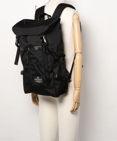 MAKAVELIC（マキャベリック）の「【RES】【MAKAVELIC】DOUBLE LINE2 BACKPACK（バックパック/リュック・メンズ・ブラック・FREE）」の10枚目の写真