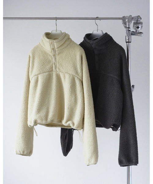 anuke（アンヌーク）の「anuke Boa Blouson（ブルゾン・レディース・グレー/オフホワイト・FREE）」の12枚目の写真