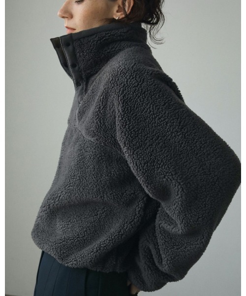 anuke（アンヌーク）の「anuke Boa Blouson（ブルゾン・レディース・グレー/オフホワイト・FREE）」の11枚目の写真