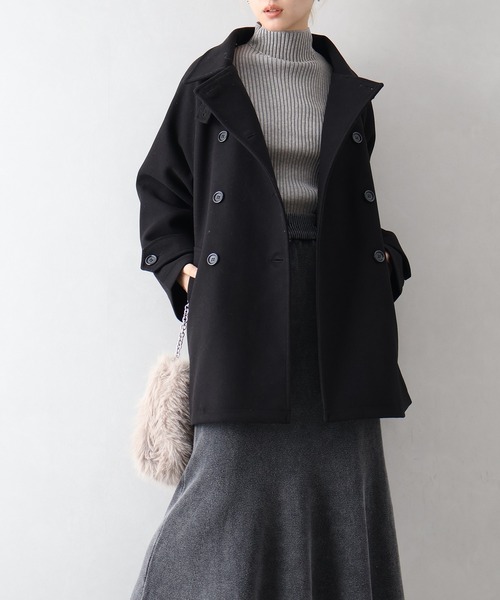 SpRay（スプレイ）の「ミドル丈丈トレンチコート（トレンチコート・レディース・アイボリー/ブラック・FREE）」の17枚目の写真