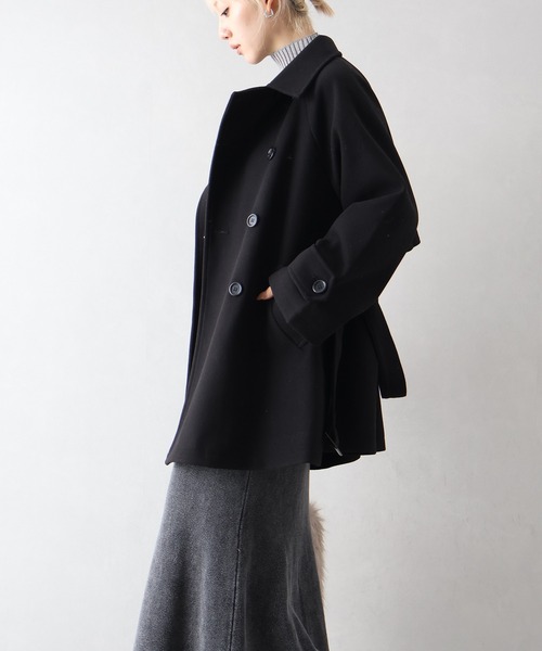 SpRay（スプレイ）の「ミドル丈丈トレンチコート（トレンチコート・レディース・アイボリー/ブラック・FREE）」の18枚目の写真