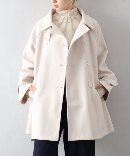 SpRay（スプレイ）の「ミドル丈丈トレンチコート（トレンチコート・レディース・アイボリー/ブラック・FREE）」の21枚目の写真