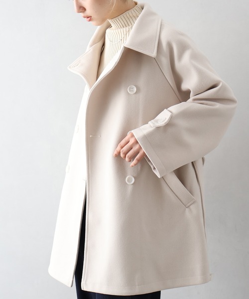 SpRay（スプレイ）の「ミドル丈丈トレンチコート（トレンチコート・レディース・アイボリー/ブラック・FREE）」の12枚目の写真