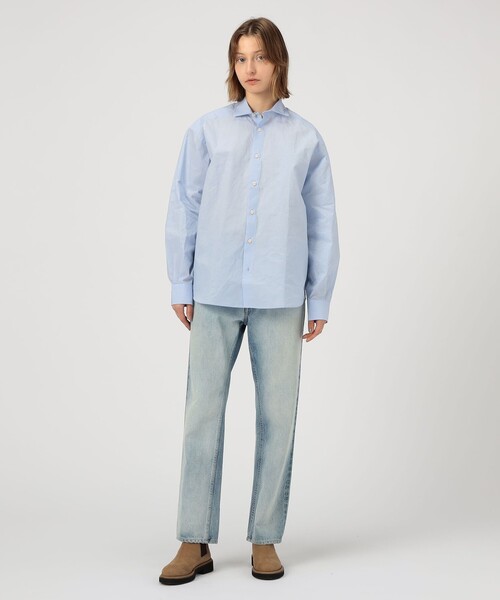BASERANGE（ベースレンジ）の「BASERANGE CLAUDE コットンポプリン シャツ（シャツ/ブラウス・レディース・ライトブルー・XS）」の7枚目の写真