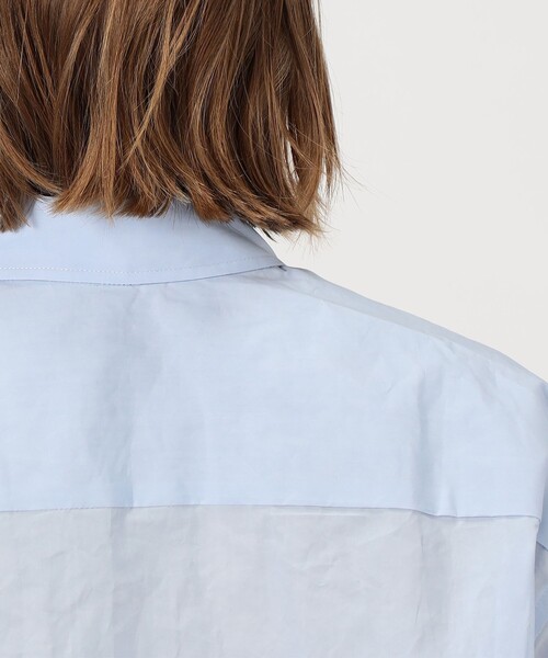 BASERANGE（ベースレンジ）の「BASERANGE CLAUDE コットンポプリン シャツ（シャツ/ブラウス・レディース・ライトブルー・XS）」の3枚目の写真