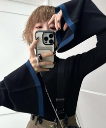 CFT.（シフト）の「バイカラーラインフレアスリーブプルオーバー（ニット/セーター）」