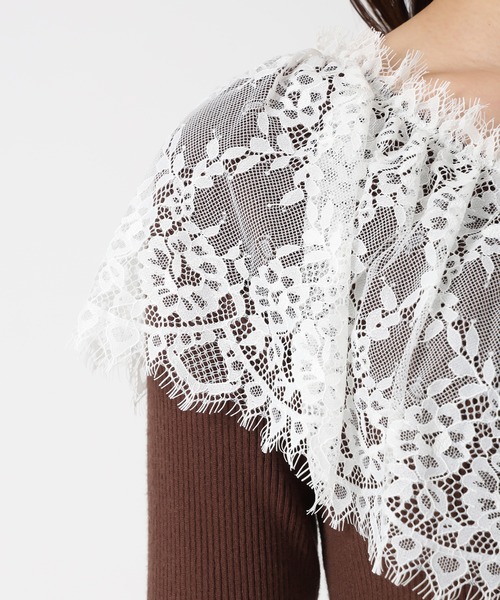 セール】2025秋冬新作 ビックレース衿マーメイドワンピース