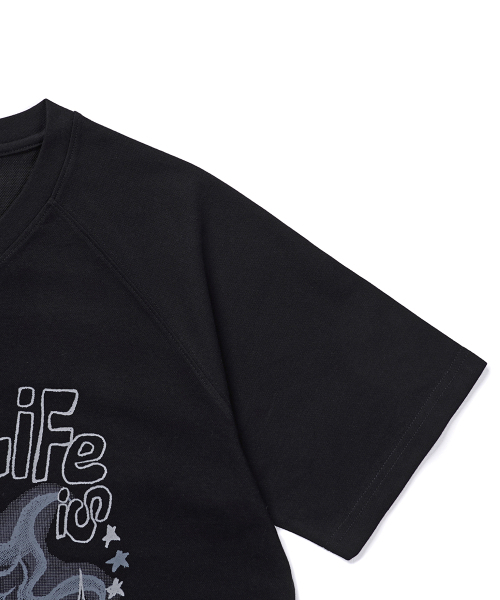 GAKKAI UNIONS(ガッカイユニオンズ)の「Vネックライフ半袖Tシャツブラック(Tシャツ/カットソー・メンズ・その他・MEDIUM/LARGE)」の4枚目の写真