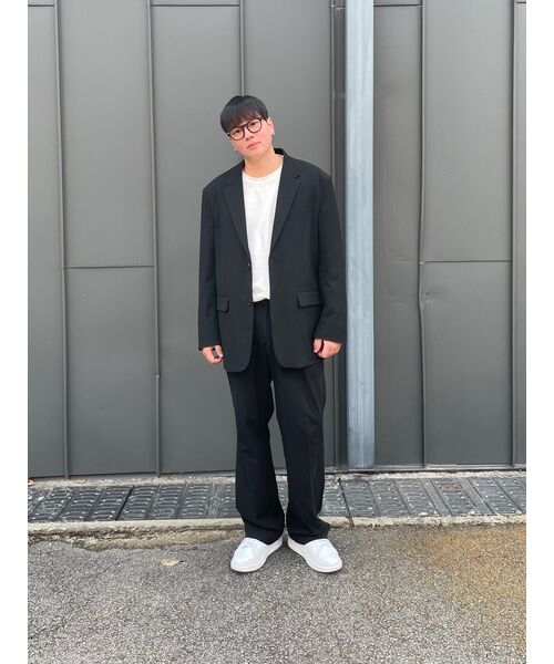 MUSINSA STANDARD(ムシンサスタンダード)の「テーパード隠しバンディングクロップドスラックス_ブラック(スラックス・メンズ・その他・26/27/28/29/42/34/32/30/31/33/40/38/36)」の5枚目の写真