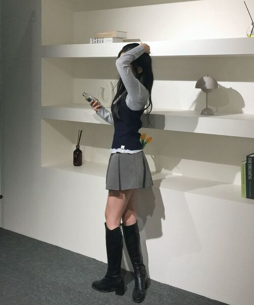 THE GREEN LAB（ザグリーンラボ）の「配色トップス長袖ニットセット [ブラウン]（ニット/セーター・レディース・その他・FREE）」の19枚目の写真