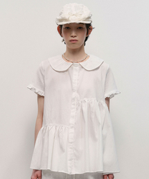 Textured Collar Top [White]