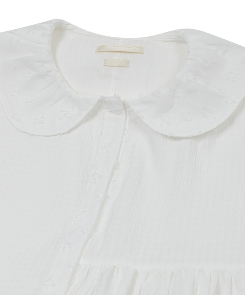 TYPESERVICE（タイプサービス）の「Textured Collar Top [White]（シャツ/ブラウス・レディース・その他・FREE）」の4枚目の写真