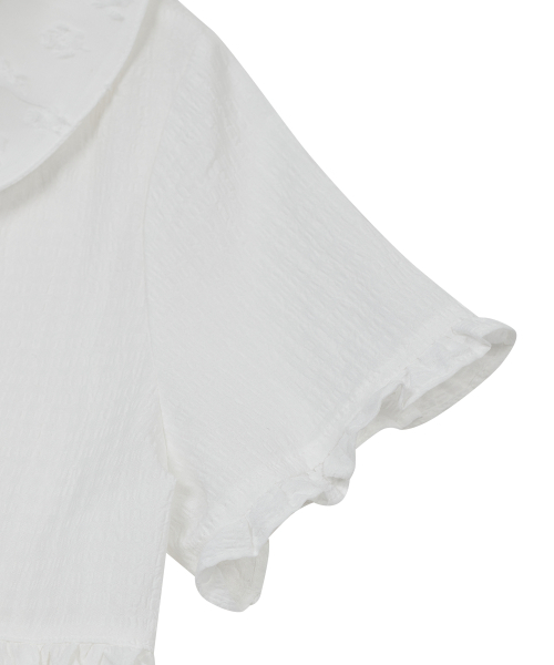 TYPESERVICE（タイプサービス）の「Textured Collar Top [White]（シャツ/ブラウス・レディース・その他・FREE）」の5枚目の写真