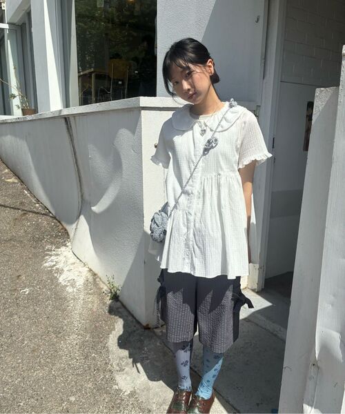 TYPESERVICE（タイプサービス）の「Textured Collar Top [White]（シャツ/ブラウス・レディース・その他・FREE）」の9枚目の写真