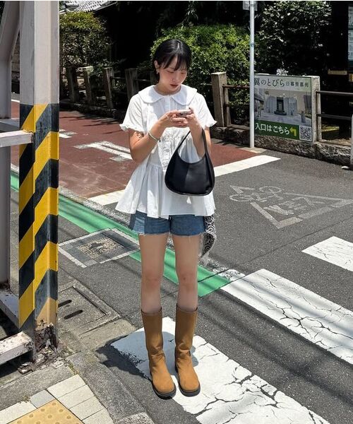 TYPESERVICE（タイプサービス）の「Textured Collar Top [White]（シャツ/ブラウス・レディース・その他・FREE）」の10枚目の写真