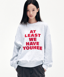 YOUHEE LETTERING SWEATSHIRTS MELANGE GREY