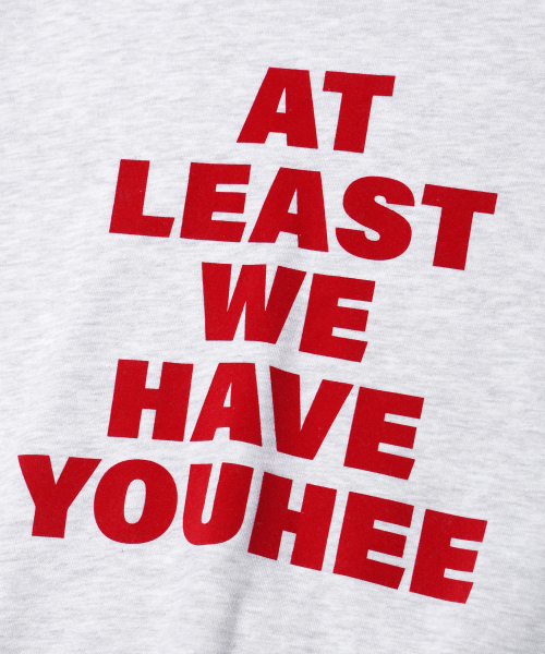 YOUHEE（ユヒ）の「YOUHEE LETTERING SWEATSHIRTS MELANGE GREY（スウェット・レディース・その他・FREE）」の4枚目の写真
