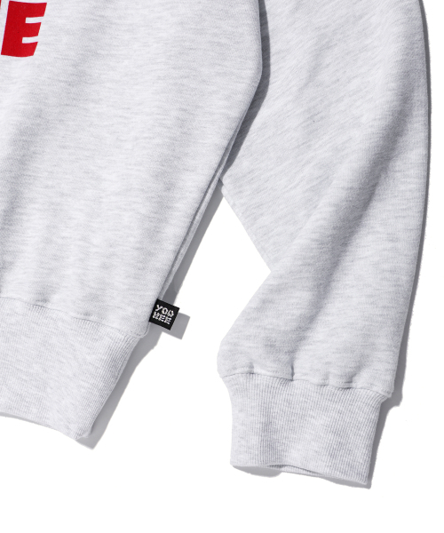 YOUHEE（ユヒ）の「YOUHEE LETTERING SWEATSHIRTS MELANGE GREY（スウェット・レディース・その他・FREE）」の6枚目の写真
