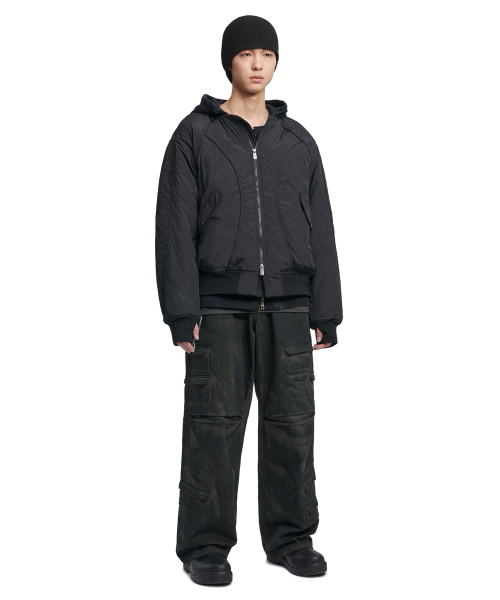 NOMANUAL(NOMANUAL)の「C.P THINSULATE BOMBER - BLACK(ブルゾン・レディース・その他・MEDIUM/LARGE/SMALL)」の4枚目の写真