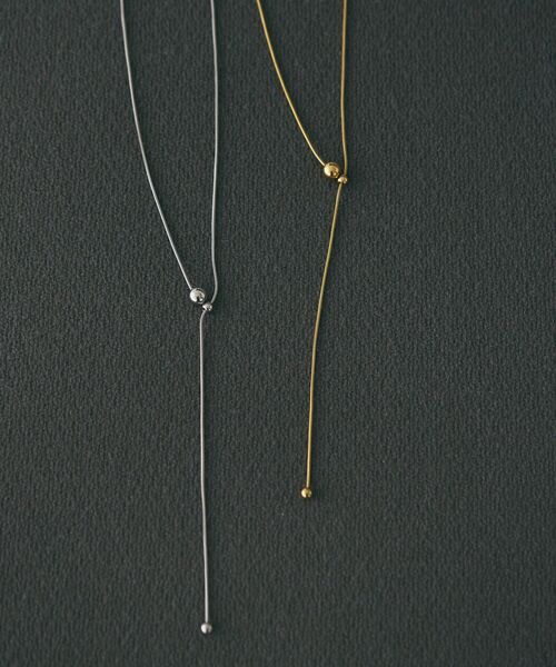 AMERICAN HOLIC（アメリカンホリック）の「【ステンレス】 スライド ネックレス（ネックレス・レディース・シルバー/ゴールド・FREE）」の3枚目の写真