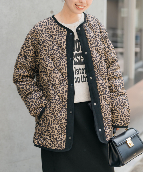 Spick & Span(スピックアンドスパン)の「《追加》TAION / タイオン *Spick別注キルティングブルゾン(ダウンジャケット/コート・レディース・ブラック/キャメル/ベージュ・FREE)」の14枚目の写真