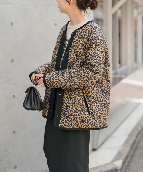 Spick & Span(スピックアンドスパン)の「《追加》TAION / タイオン *Spick別注キルティングブルゾン(ダウンジャケット/コート・レディース・ブラック/キャメル/ベージュ・FREE)」の15枚目の写真