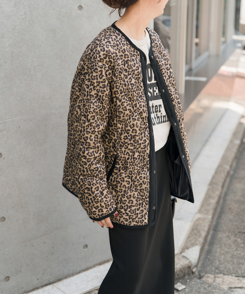 Spick & Span(スピックアンドスパン)の「《追加》TAION / タイオン *Spick別注キルティングブルゾン(ダウンジャケット/コート・レディース・ブラック/キャメル/ベージュ・FREE)」の16枚目の写真