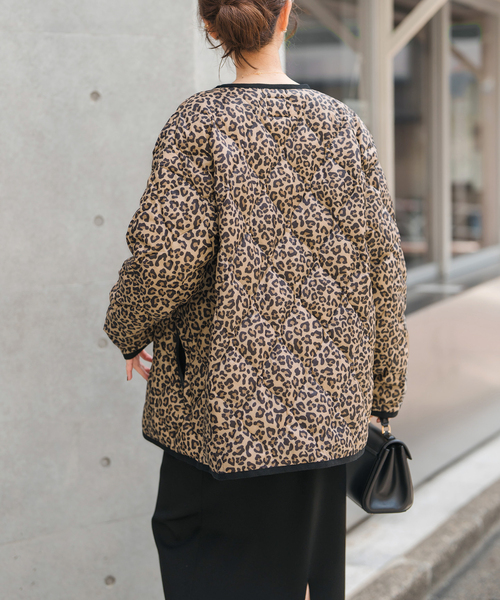 Spick & Span(スピックアンドスパン)の「《追加》TAION / タイオン *Spick別注キルティングブルゾン(ダウンジャケット/コート・レディース・ブラック/キャメル/ベージュ・FREE)」の17枚目の写真