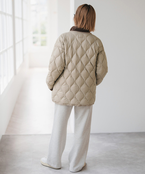 Spick & Span(スピックアンドスパン)の「《追加》TAION / タイオン *Spick別注キルティングブルゾン(ダウンジャケット/コート・レディース・ブラック/キャメル/ベージュ・FREE)」の20枚目の写真