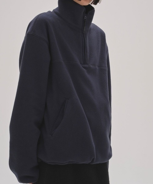 TODAYFUL（トゥデイフル）の「[TODAYFUL/トゥデイフル] ハーフジップ フリースプルオーバー（その他アウター・レディース・ネイビー/ダークブラウン・F）」の13枚目の写真