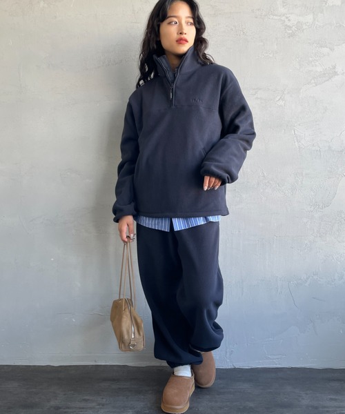TODAYFUL/トゥデイフル] ハーフジップ フリースプルオーバー（その他