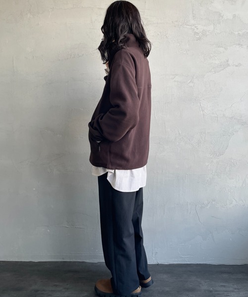 TODAYFUL/トゥデイフル] ハーフジップ フリースプルオーバー（その他