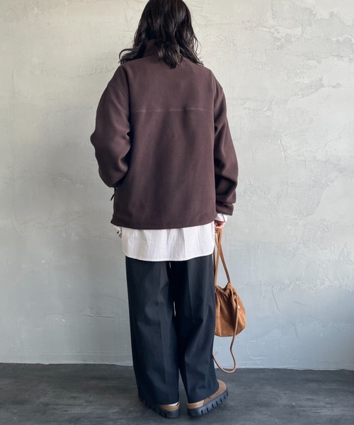 TODAYFUL/トゥデイフル] ハーフジップ フリースプルオーバー（その他