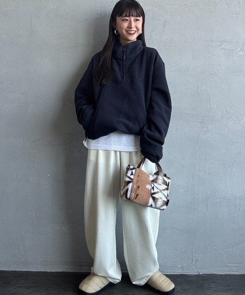 TODAYFUL/トゥデイフル] ハーフジップ フリースプルオーバー（その他