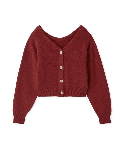 SNIDEL（スナイデル）の「フォックスビジューカーディガン（カーディガン/ボレロ・レディース・グレー/アイボリー/ピンクベージュ/レッド・F）」の11枚目の写真