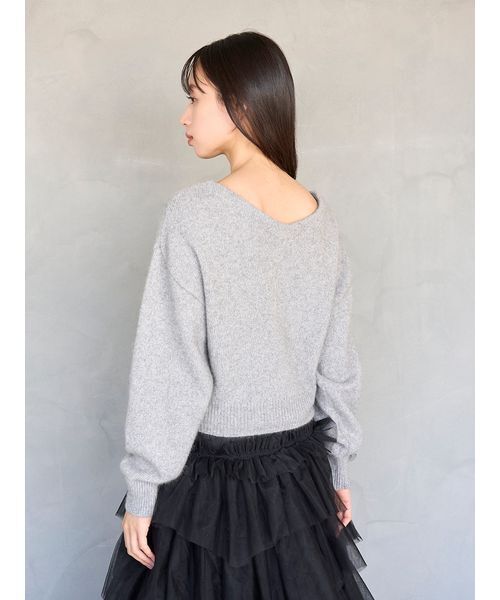 SNIDEL（スナイデル）の「フォックスビジューカーディガン（カーディガン/ボレロ・レディース・グレー/アイボリー/ピンクベージュ/レッド・F）」の13枚目の写真