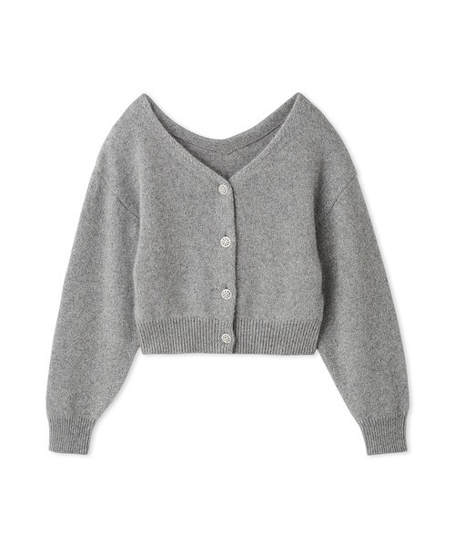 SNIDEL（スナイデル）の「フォックスビジューカーディガン（カーディガン/ボレロ・レディース・グレー/アイボリー/ピンクベージュ/レッド・F）」の10枚目の写真