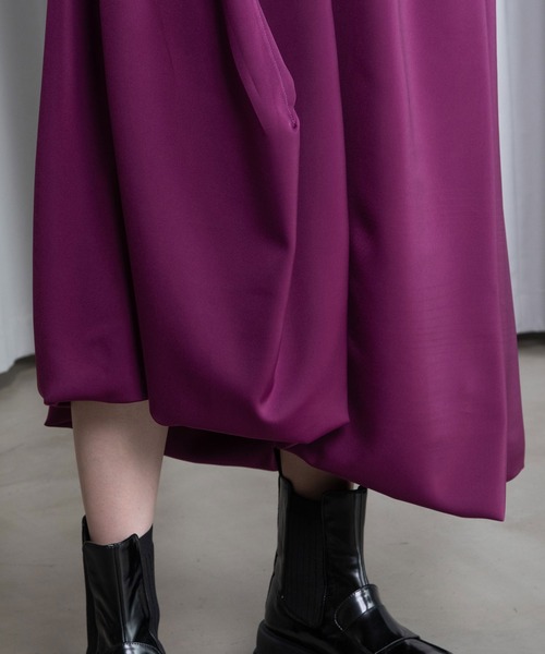 MARECHAL TERRE(マルシャルテル)の「タックスカート(スカート・レディース・パープル/サンドベージュ/ブラック/グリーン・MEDIUM)」の11枚目の写真