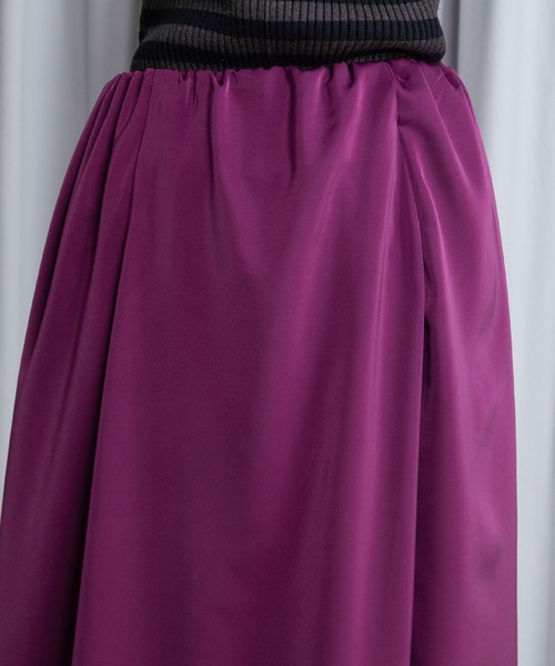 MARECHAL TERRE(マルシャルテル)の「タックスカート(スカート・レディース・パープル/サンドベージュ/ブラック/グリーン・MEDIUM)」の12枚目の写真