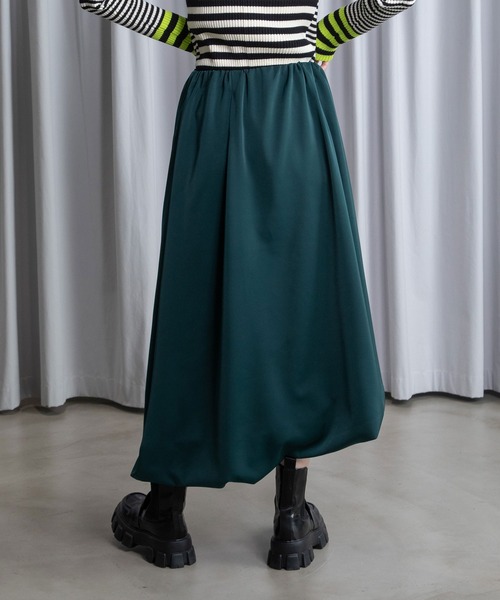 MARECHAL TERRE(マルシャルテル)の「タックスカート(スカート・レディース・パープル/サンドベージュ/ブラック/グリーン・MEDIUM)」の19枚目の写真