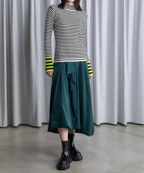 MARECHAL TERRE(マルシャルテル)の「タックスカート(スカート・レディース・パープル/サンドベージュ/ブラック/グリーン・MEDIUM)」の22枚目の写真