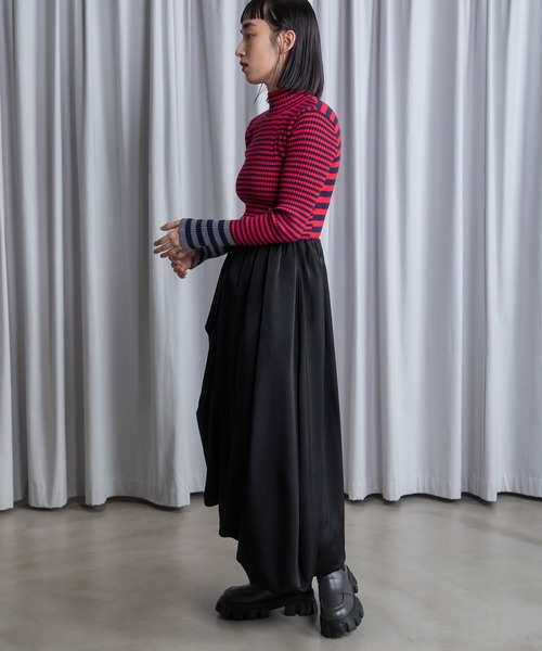 MARECHAL TERRE(マルシャルテル)の「タックスカート(スカート・レディース・パープル/サンドベージュ/ブラック/グリーン・MEDIUM)」の5枚目の写真