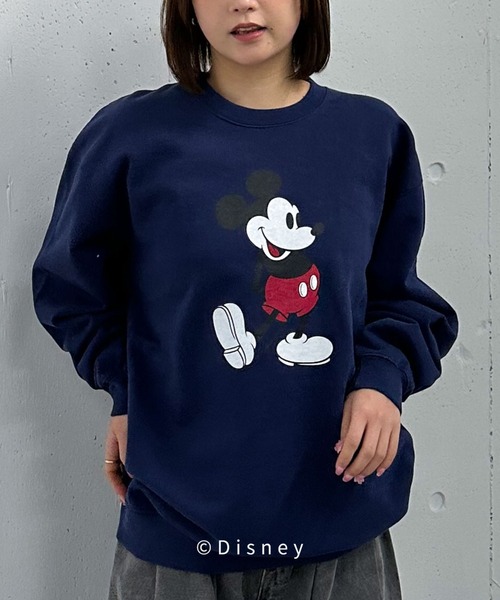 archives(アルシーヴ)の「【MICKEY MOUSE】 Sweatshirt(Tシャツ/カットソー・レディース・ネイビー・X-LARGE)」の1枚目の写真
