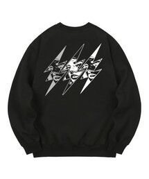 KMB0199 スパークガールズ 裏起毛マンツーマン ブラック