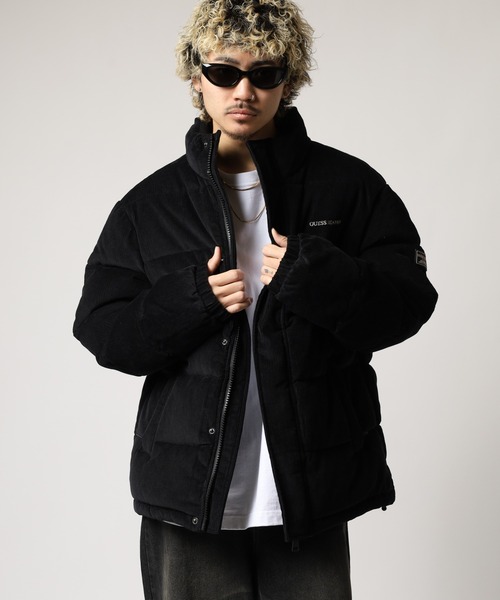 GUESS JEANS（ゲスジーンズ）の「GUESS JEANS スタンドネック パファージャケット（ダウンジャケット/コート・メンズ・ブラック/ネイビー・M/S/XL/L）」の22枚目の写真