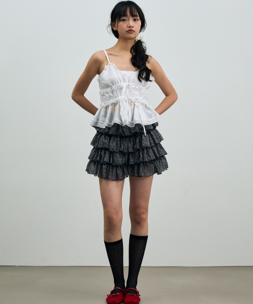 ARI(アリ)の「LEOPARD CANCAN MINI SKIRT PANTS / GRAY(スカート・レディース・グレー・FREE)」の4枚目の写真